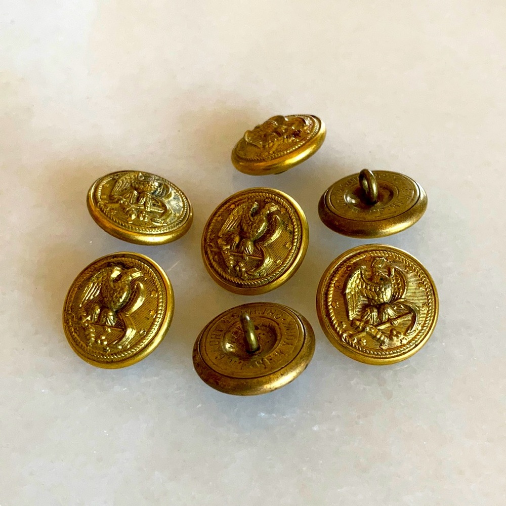 ✨Antique Brass Navy Great Seal Coat Buttons